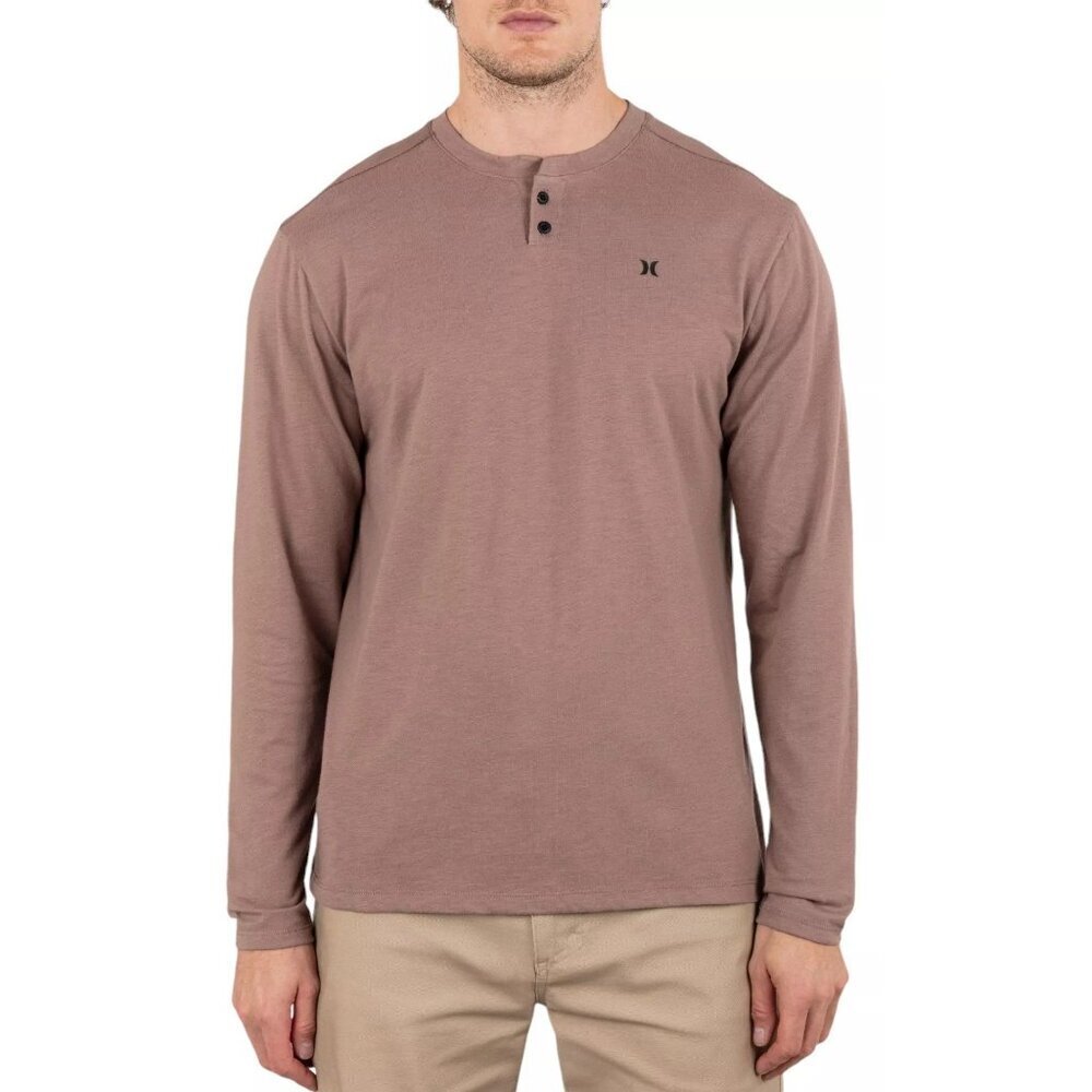 Hurley Men's H2O-Dri Slub Knit Long Sleeve Henley, Roadside